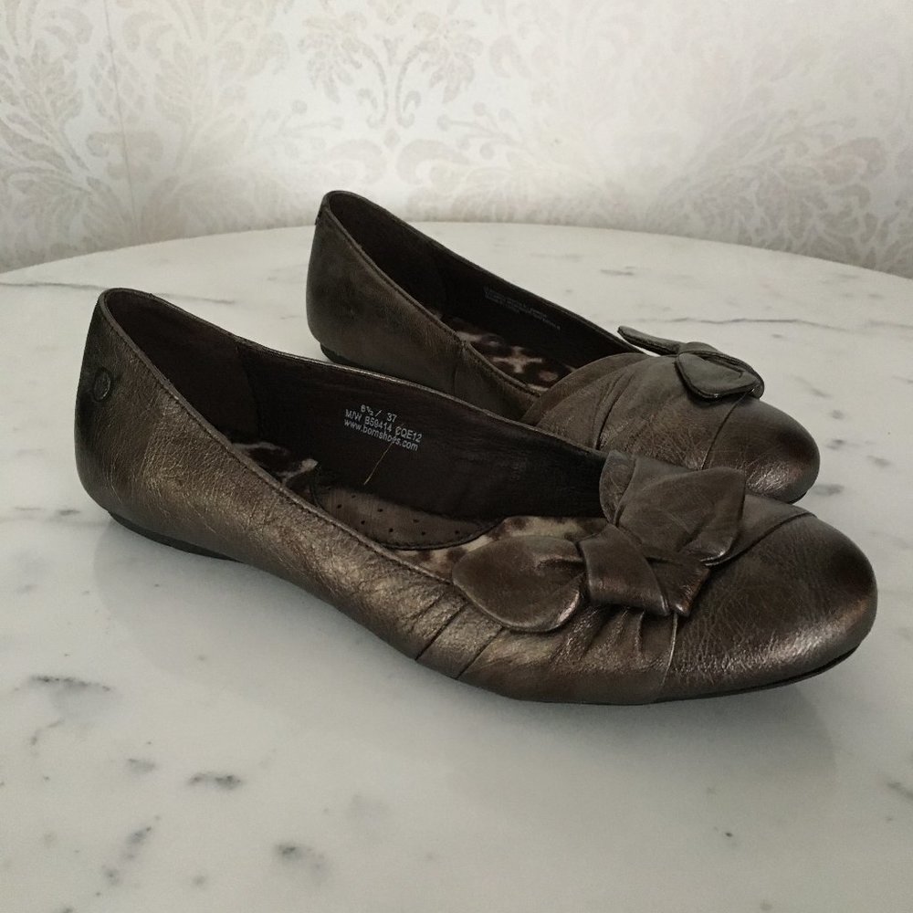 Børn "Molly" Metallic Bronze Ballet Flats 6.5 37